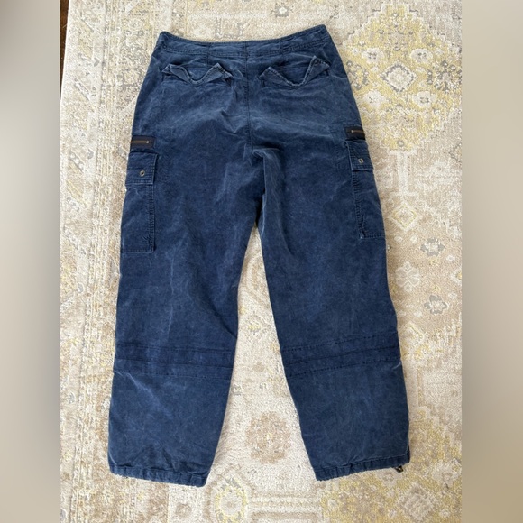 Free People Sahar Blue Velvet Cargo Pant - Picture 7 of 14